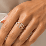 Diamond Evil Eye Ring