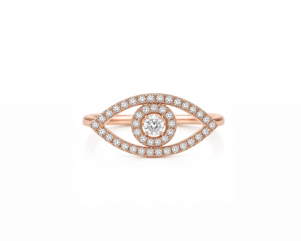 Diamond Evil Eye Ring