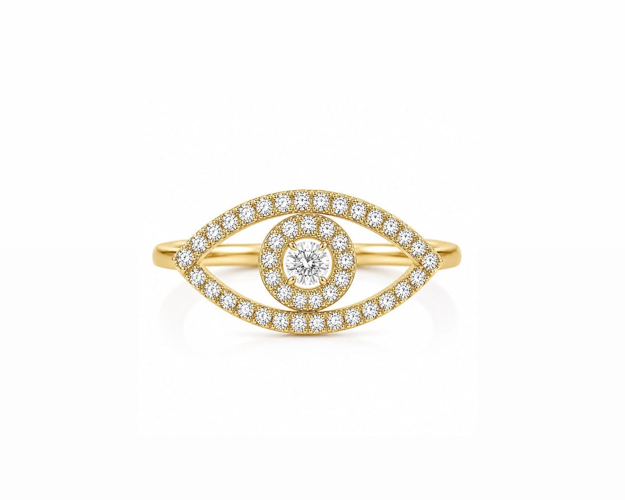 Diamond Evil Eye Ring