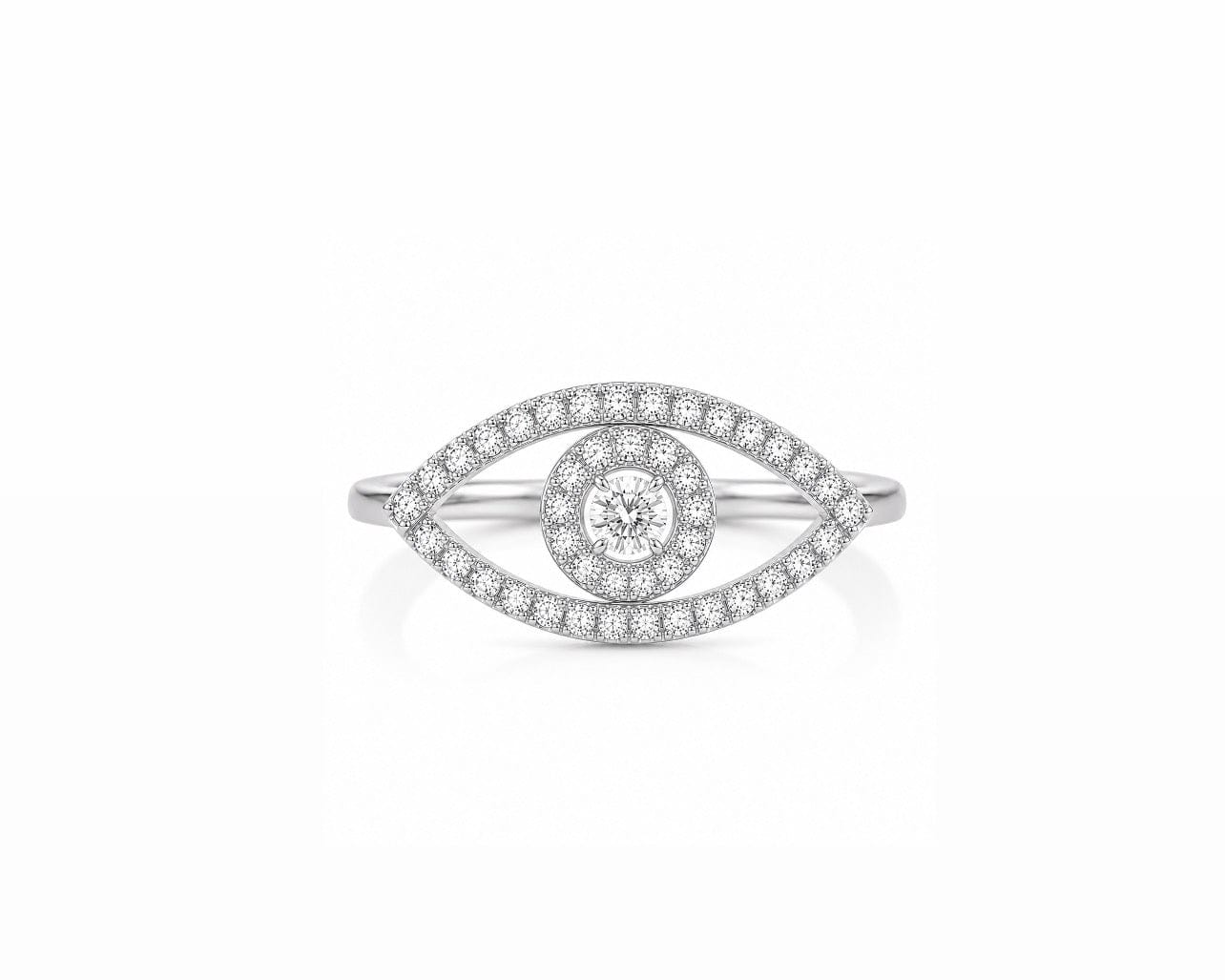 Diamond Evil Eye Ring