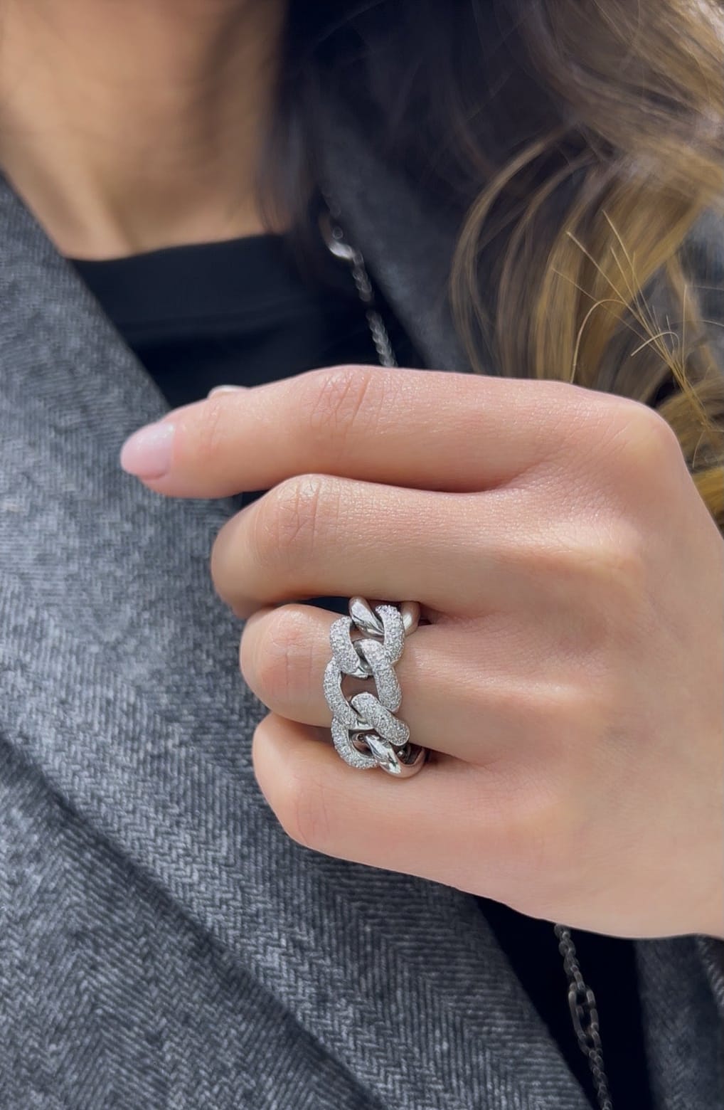 Diamond Link Ring