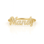 Diamond Name Ring