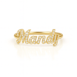 Diamond Name Ring