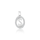 Diamond Oval Initial Pendant