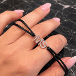 Double Initial Satin Bracelet