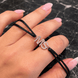 Double Initial Satin Bracelet