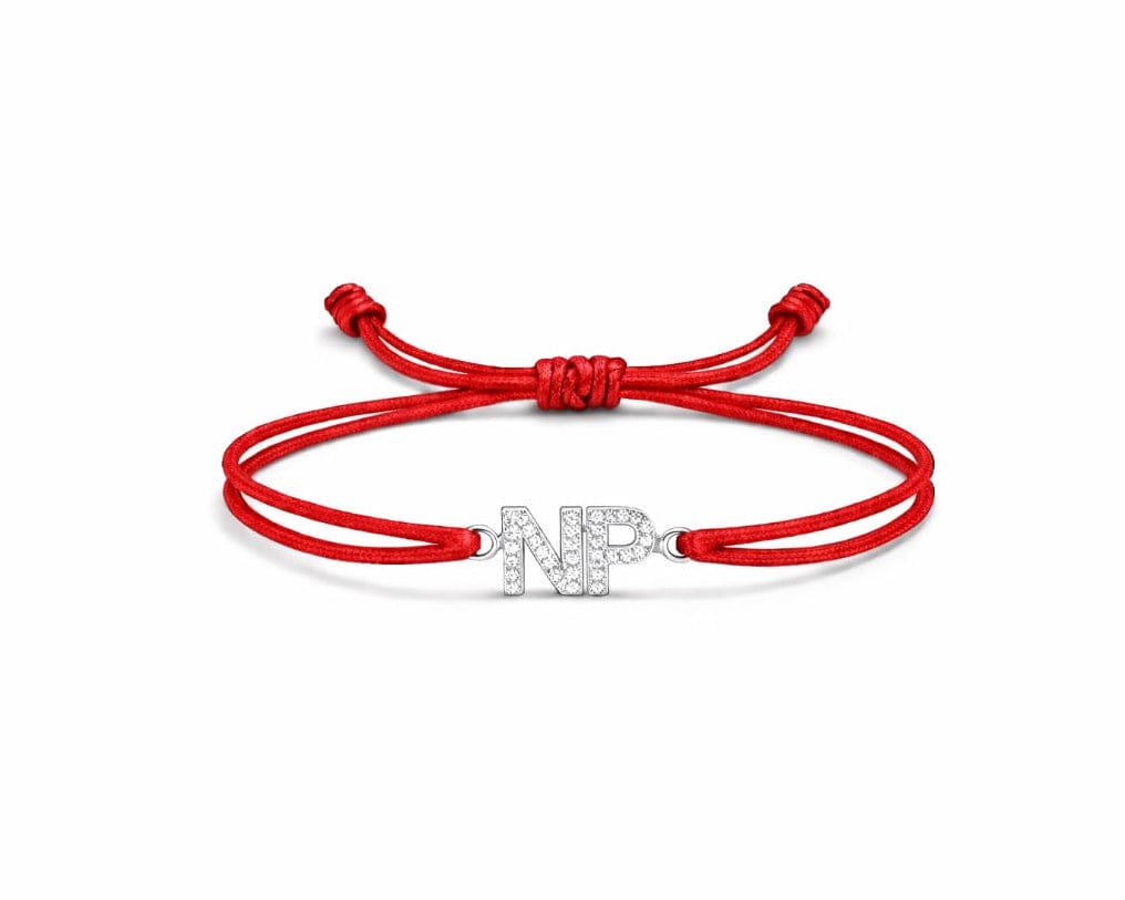 Double Initial Satin Bracelet