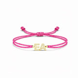 Double Initial Satin Bracelet