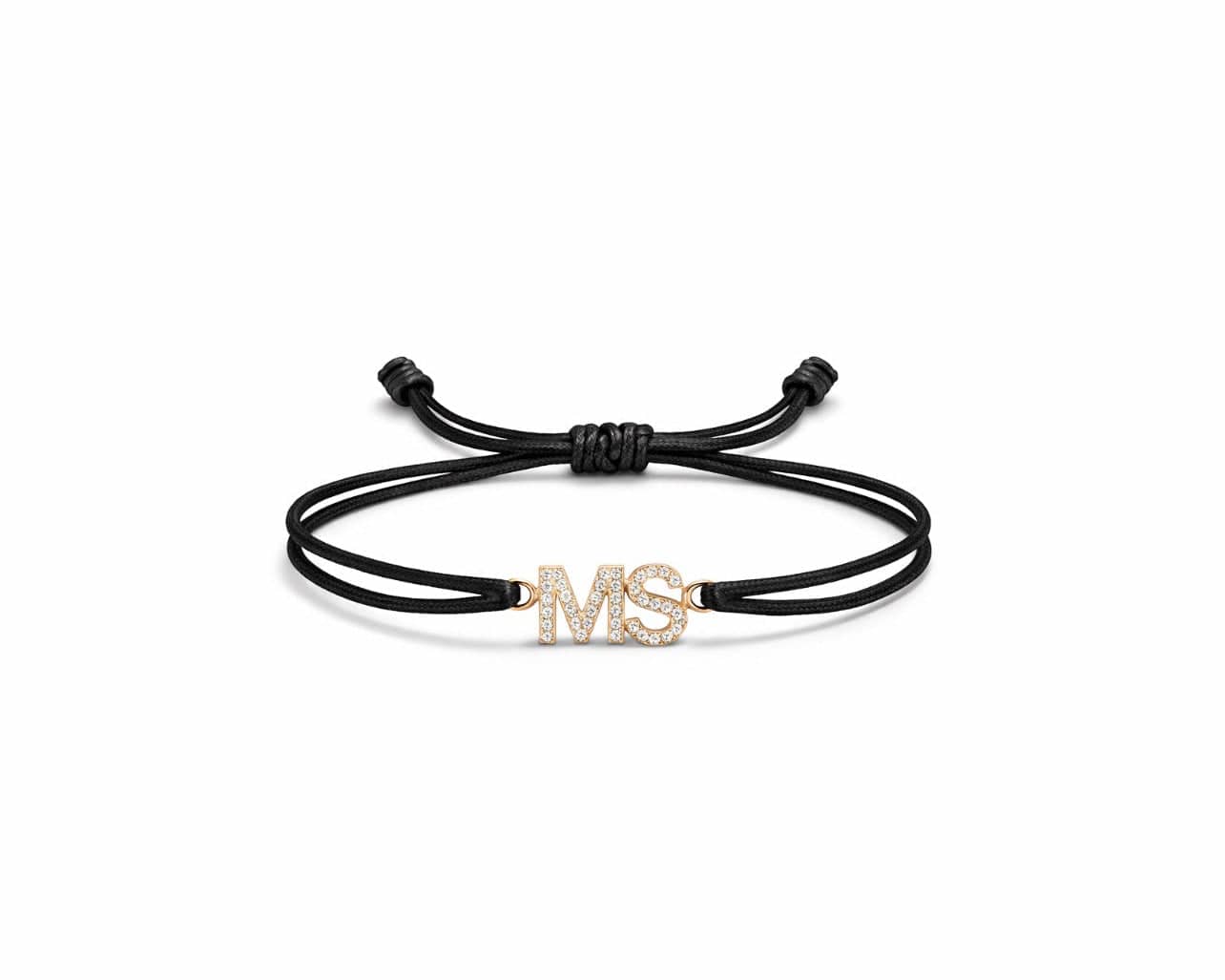 Double Initial Satin Bracelet