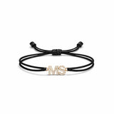 Double Initial Satin Bracelet