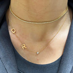 Duo plain Initial Necklace
