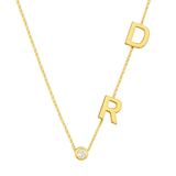 Duo plain Initial Necklace
