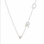 Duo plain Initial Necklace