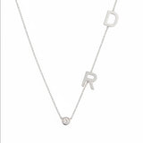 Duo plain Initial Necklace