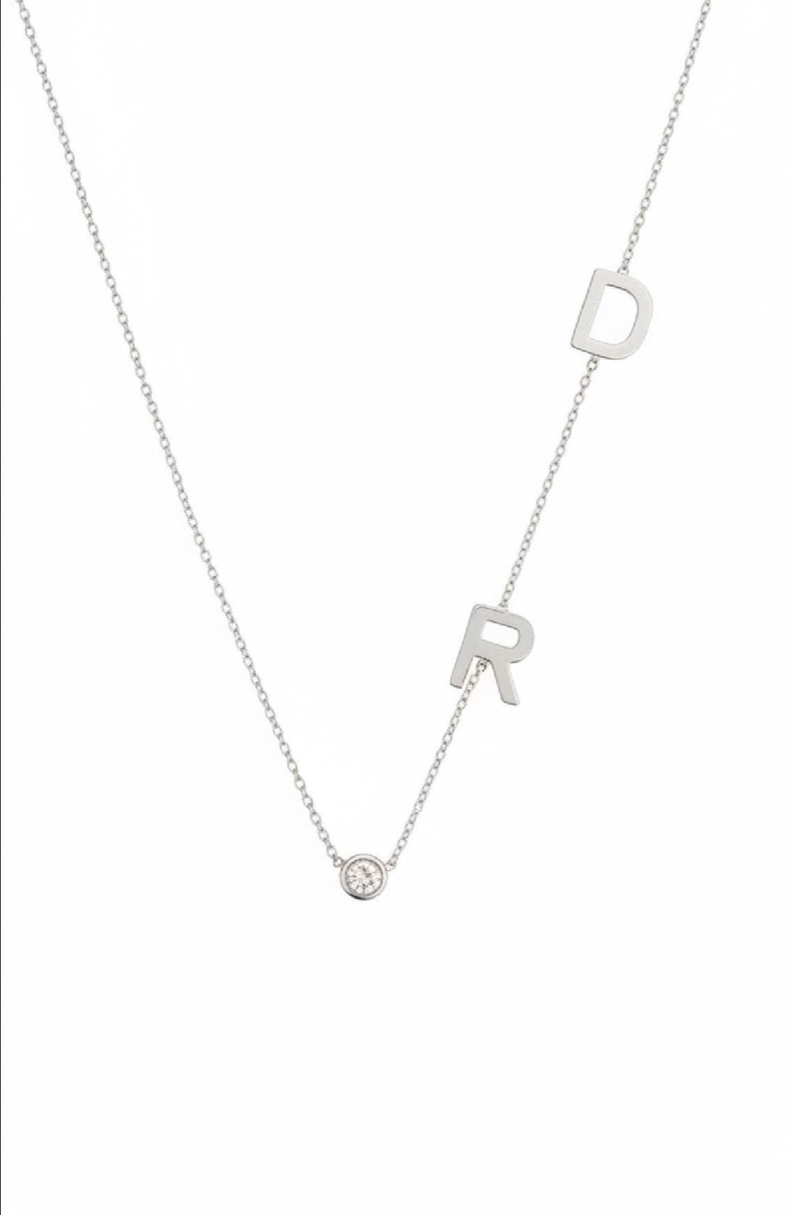 Duo plain Initial Necklace