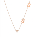 Duo plain Initial Necklace