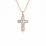 Emerald Cross Necklace LG
