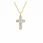 Emerald Cross Necklace LG