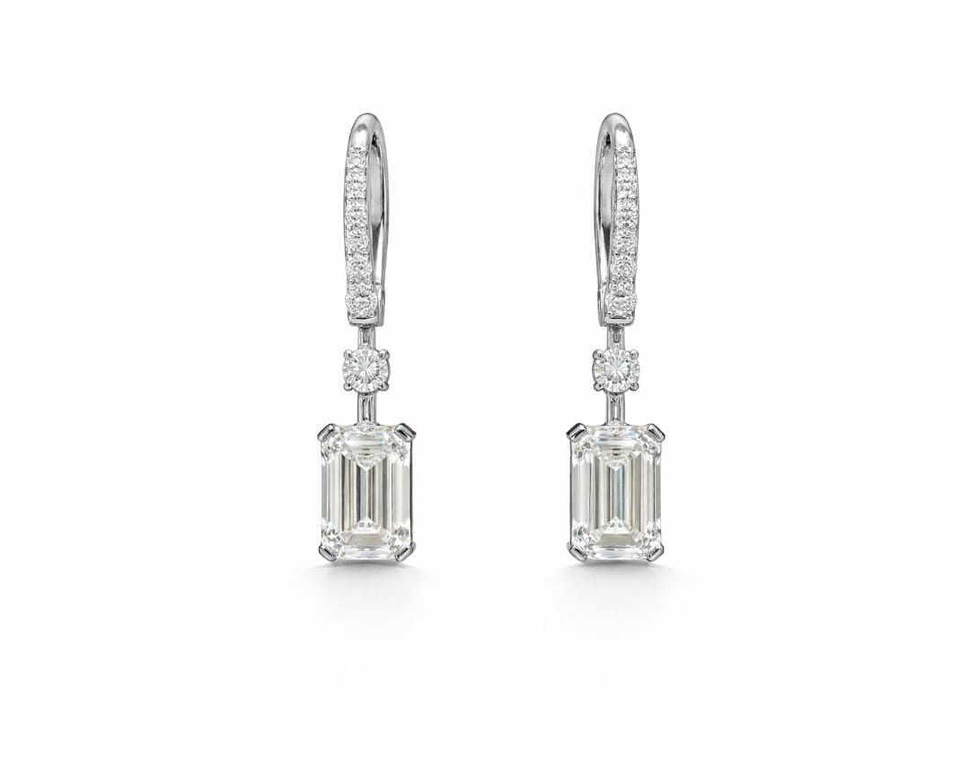 Emerald Drop Earrings LG