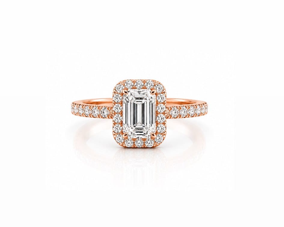 Emerald Halo Solitaire LG