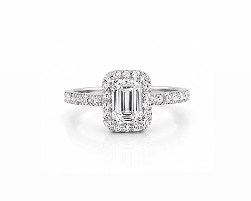 Emerald Halo Solitaire LG