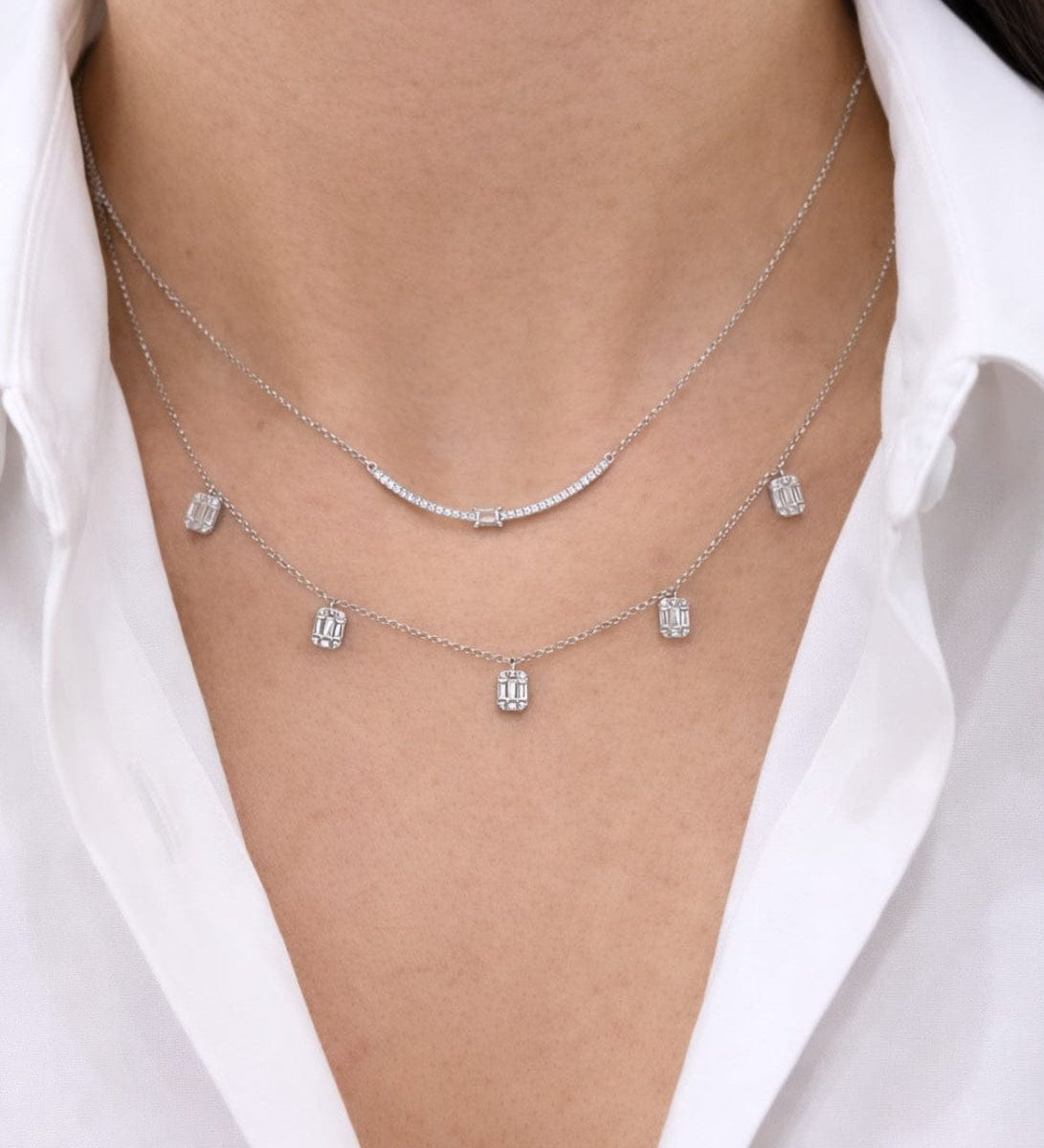 Emerald illusion Drop Necklace