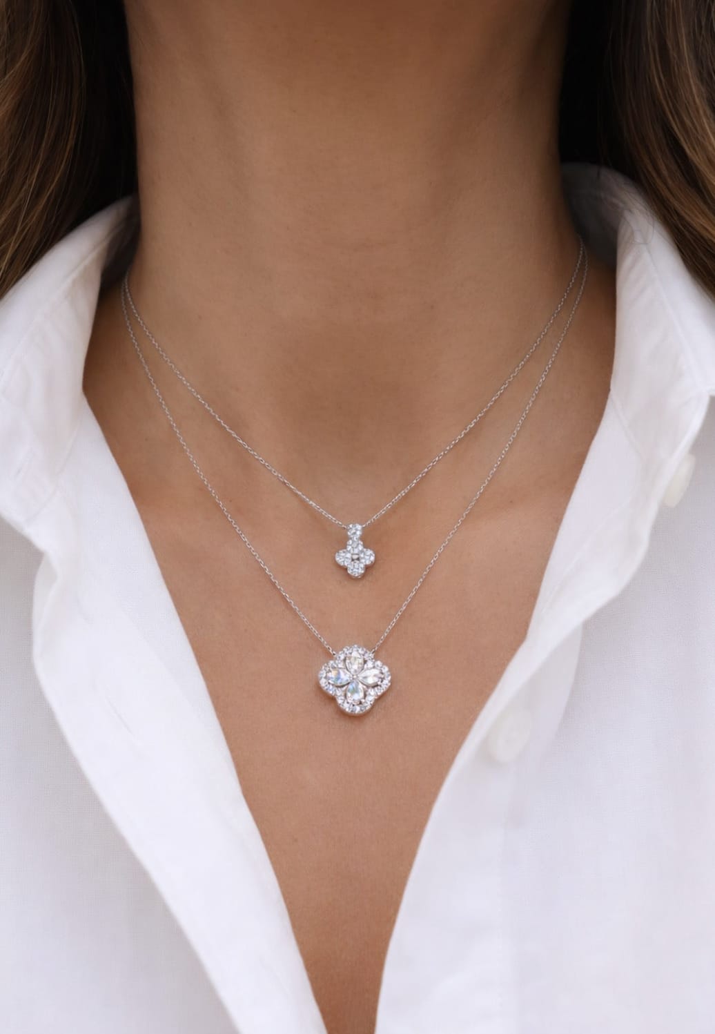 Floral Charm Necklace LG