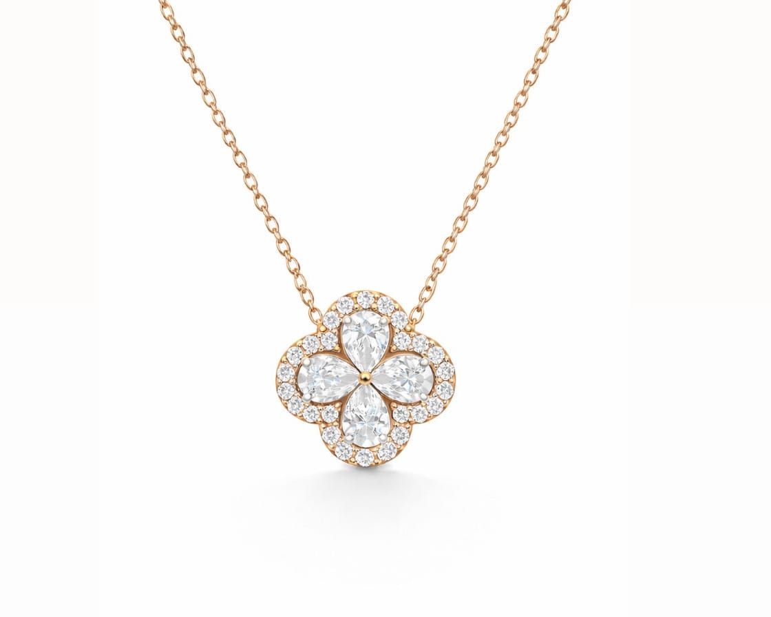 Floral Charm Necklace LG