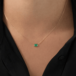 Green Emerald Necklace LG