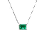 Green Emerald Necklace LG
