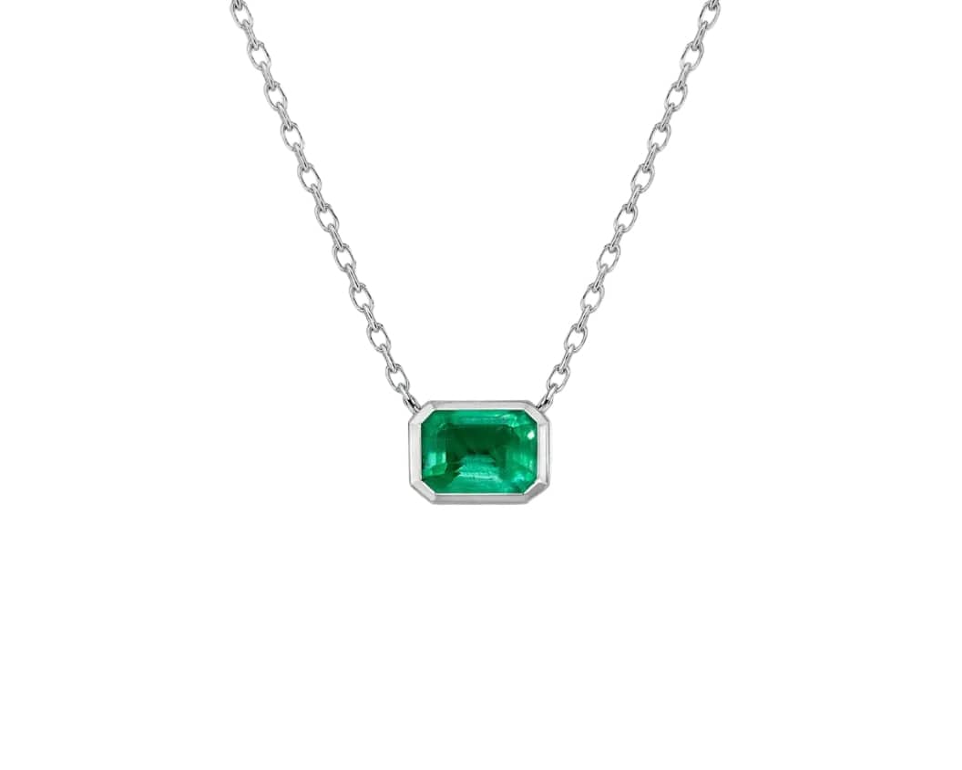 Green Emerald Necklace LG