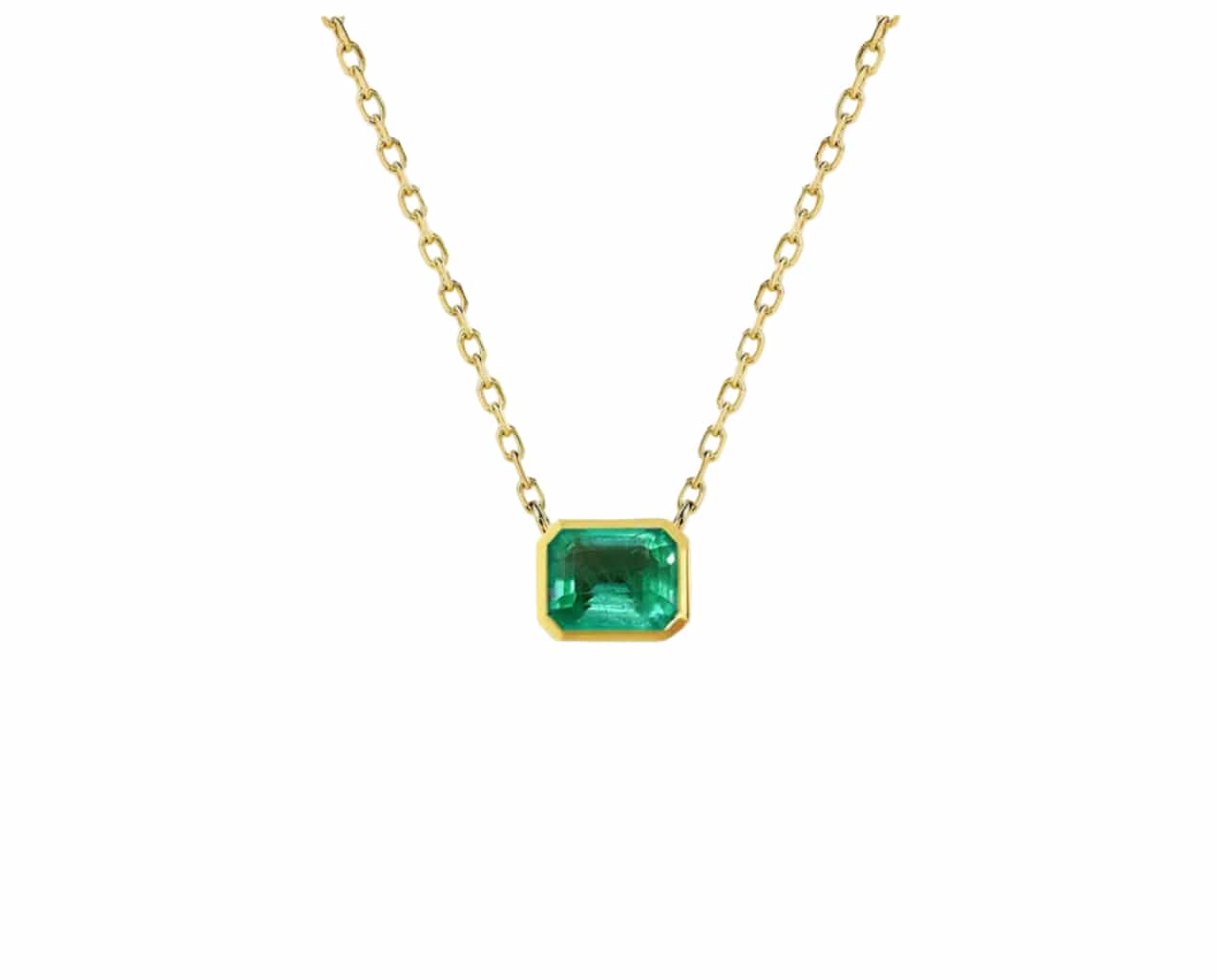 Green Emerald Necklace LG