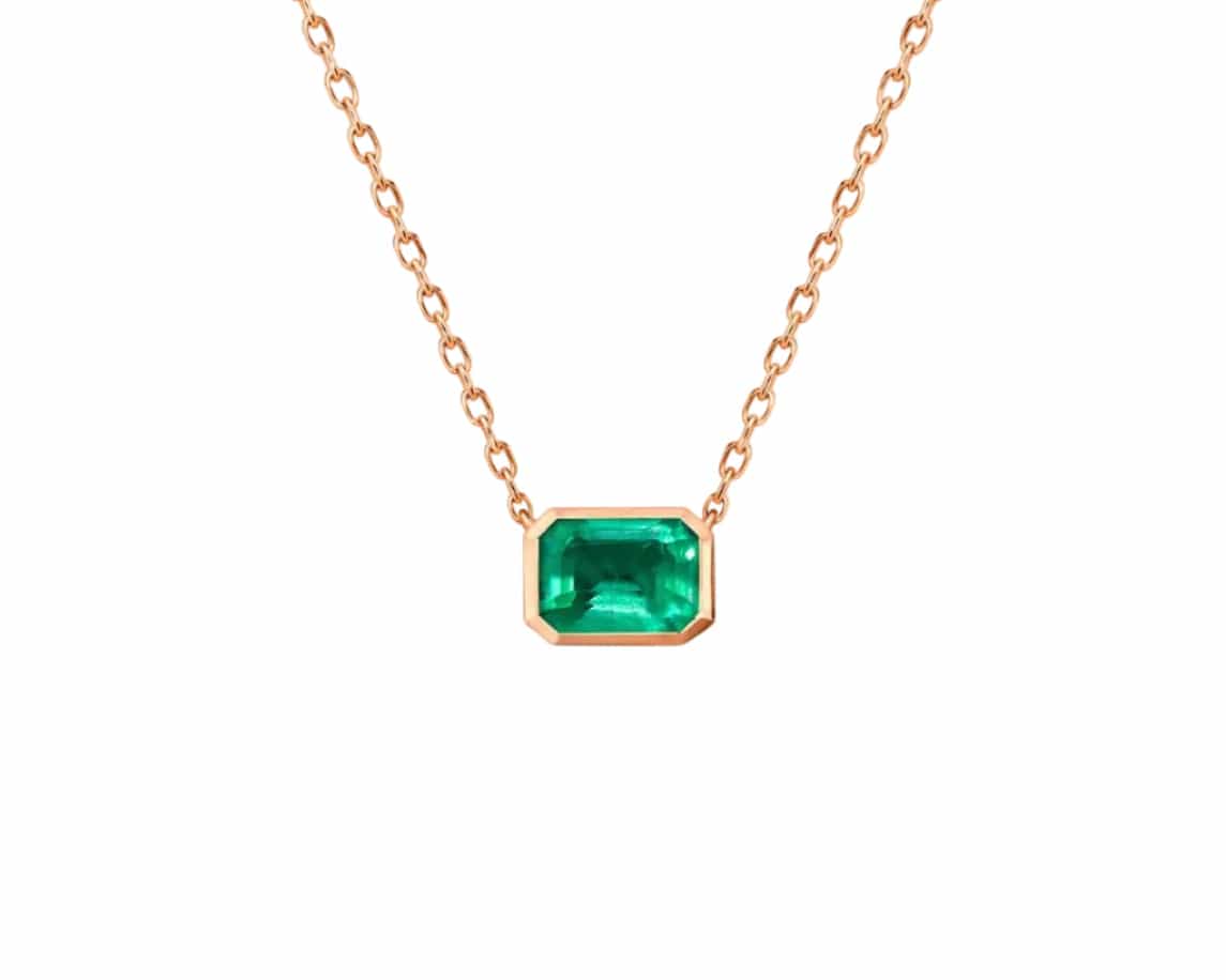 Green Emerald Necklace LG