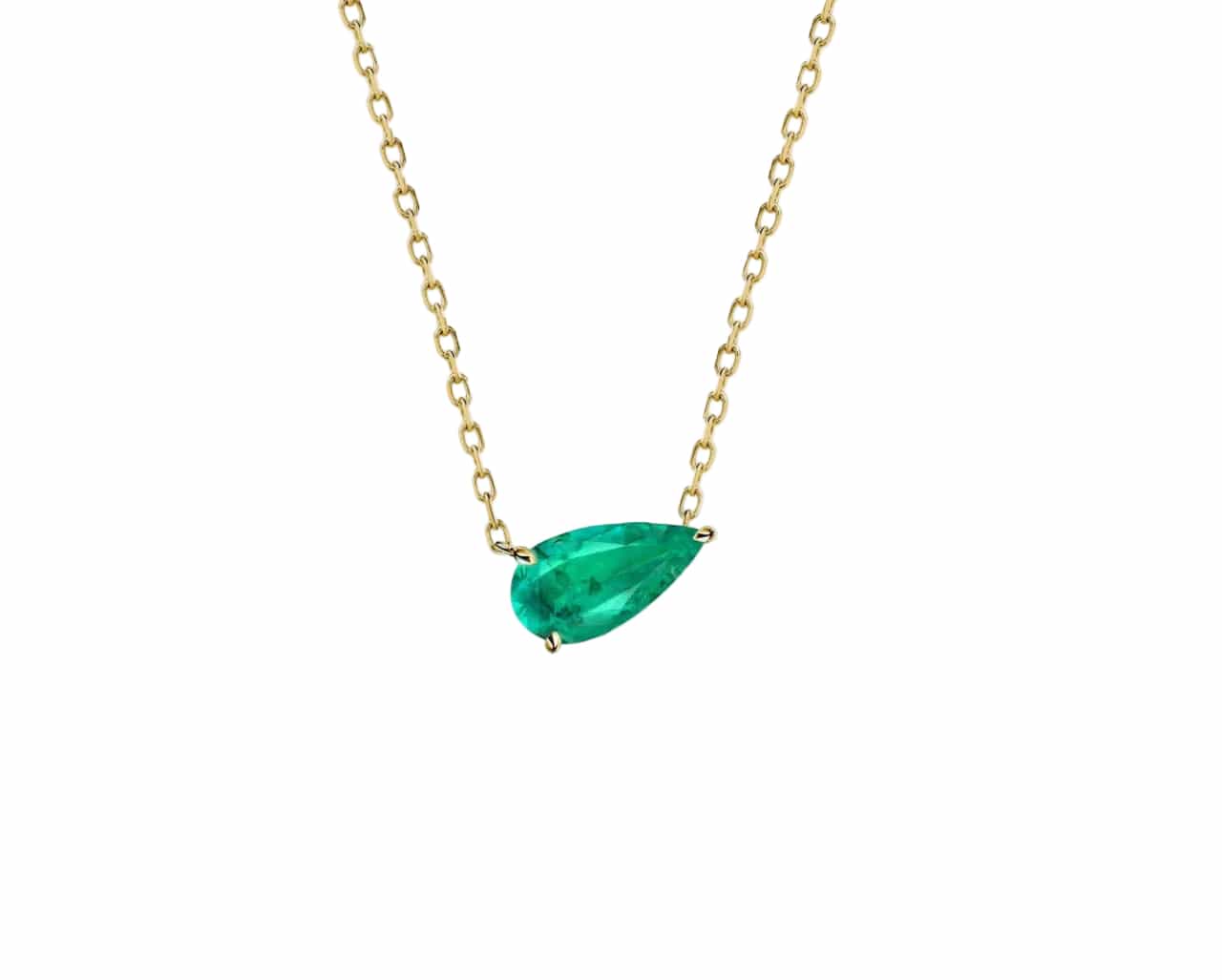 Green Pear Necklace LG