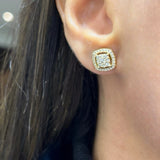 Halo Carre Earstuds