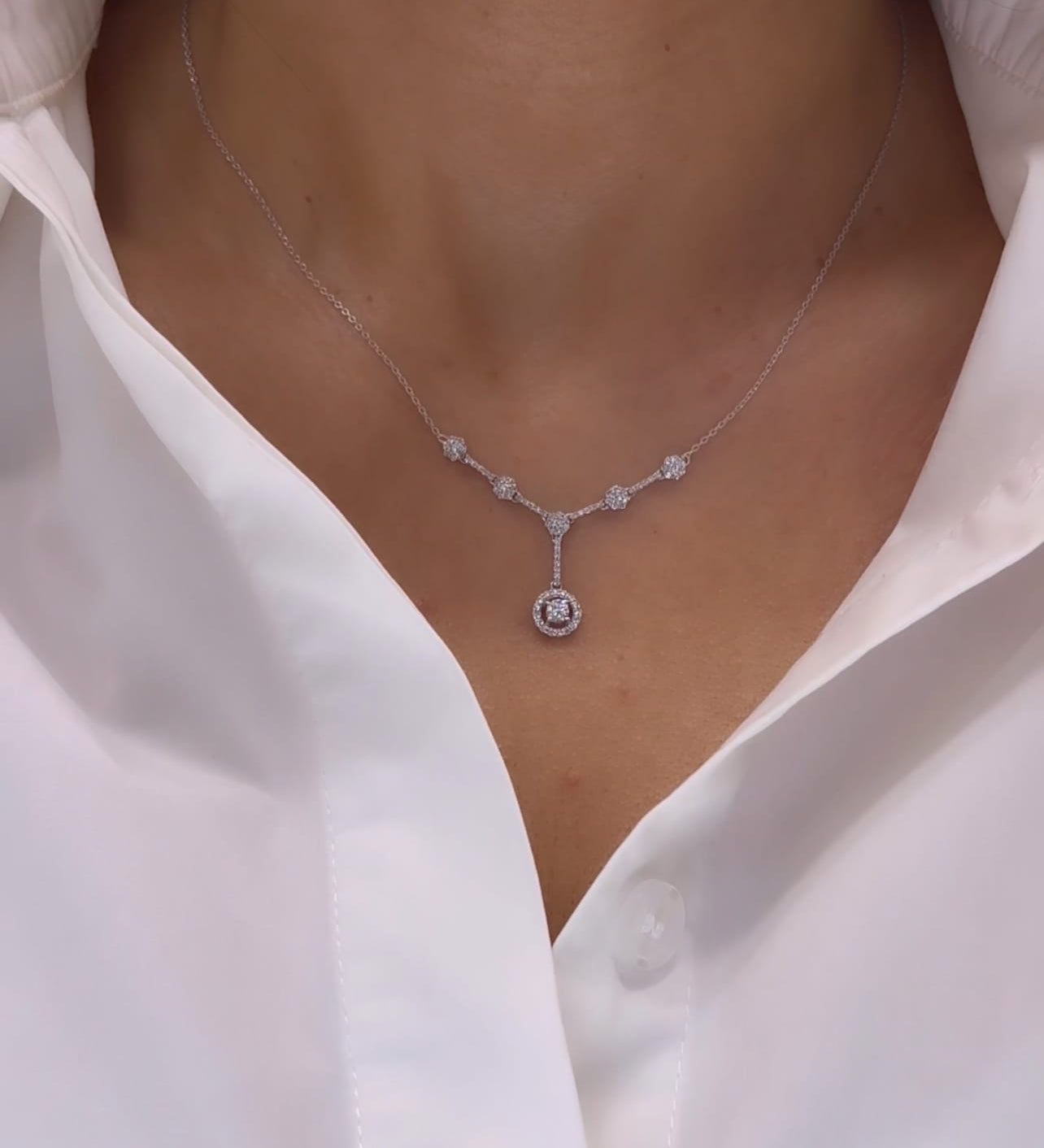 Halo Drop Necklace