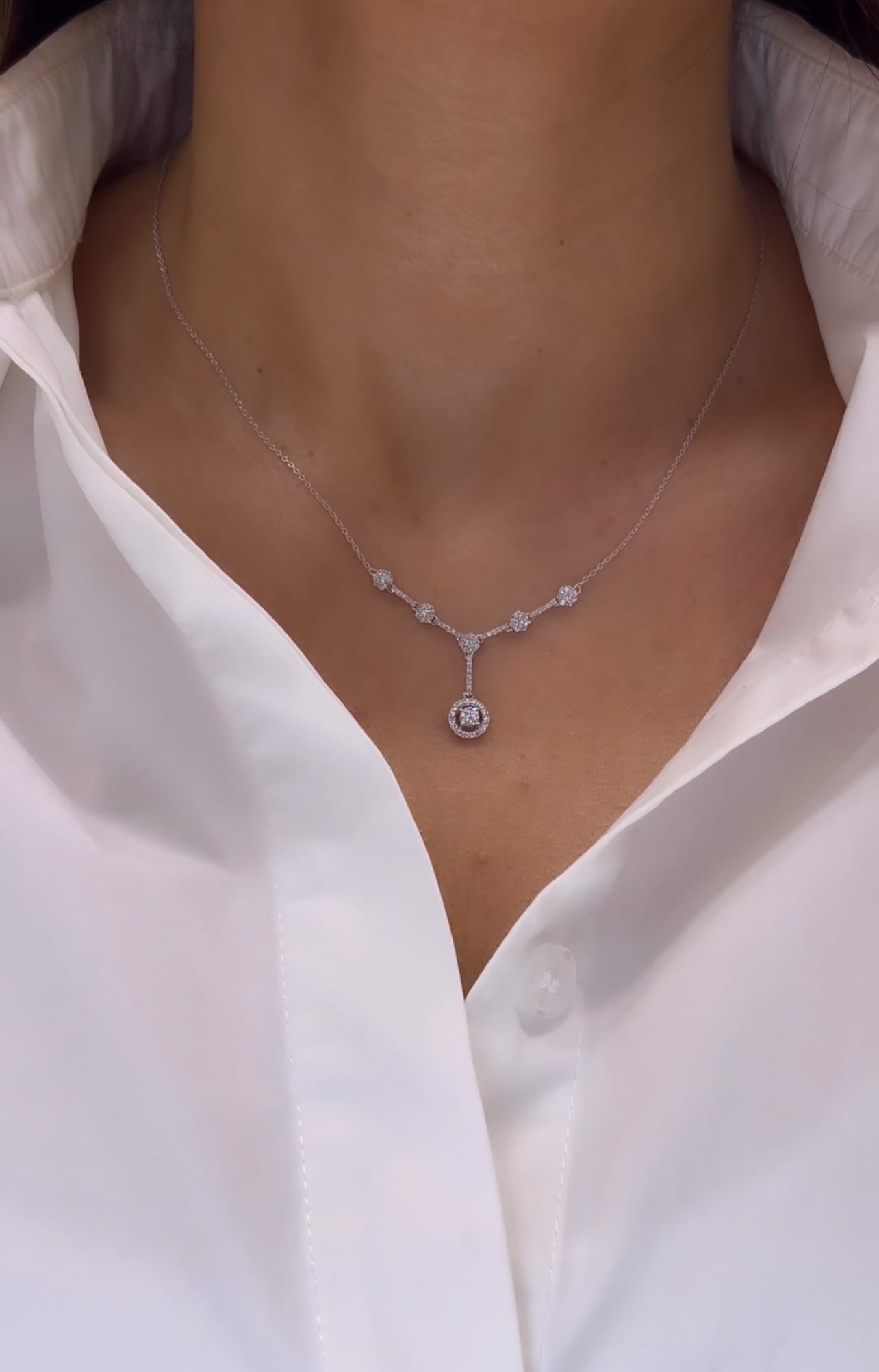 Halo Drop Necklace