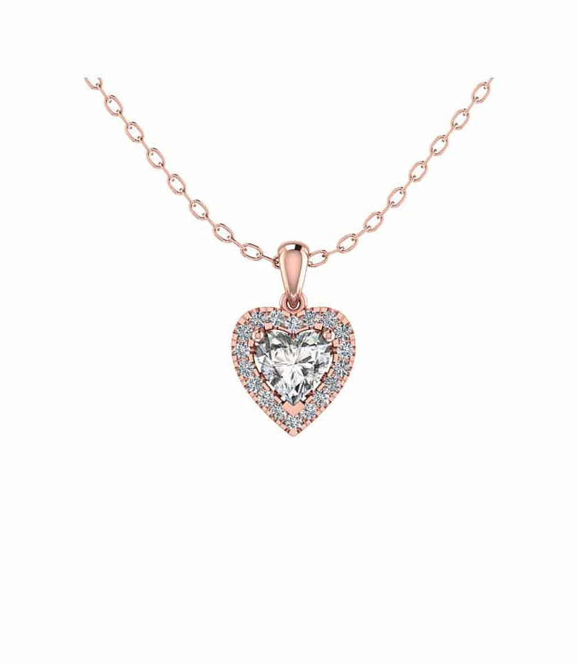 Halo Heart Necklace