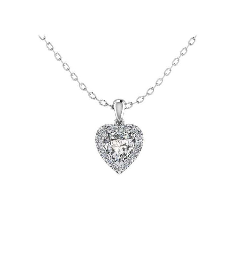 Halo Heart Necklace