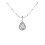 Halo Pear Necklace