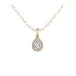 Halo Pear Necklace