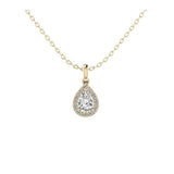 Halo Pear Necklace