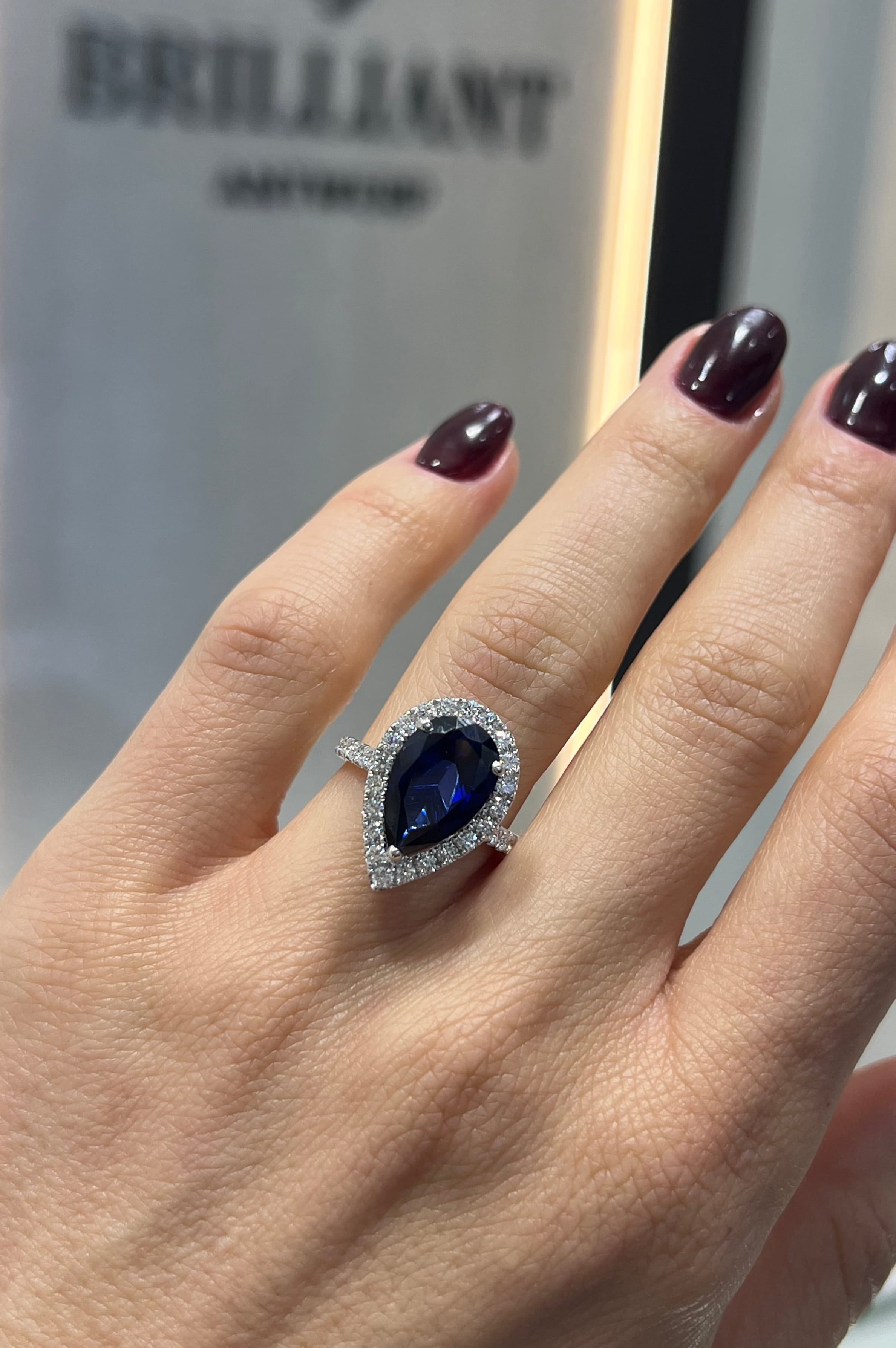 Halo Sapphire Ring