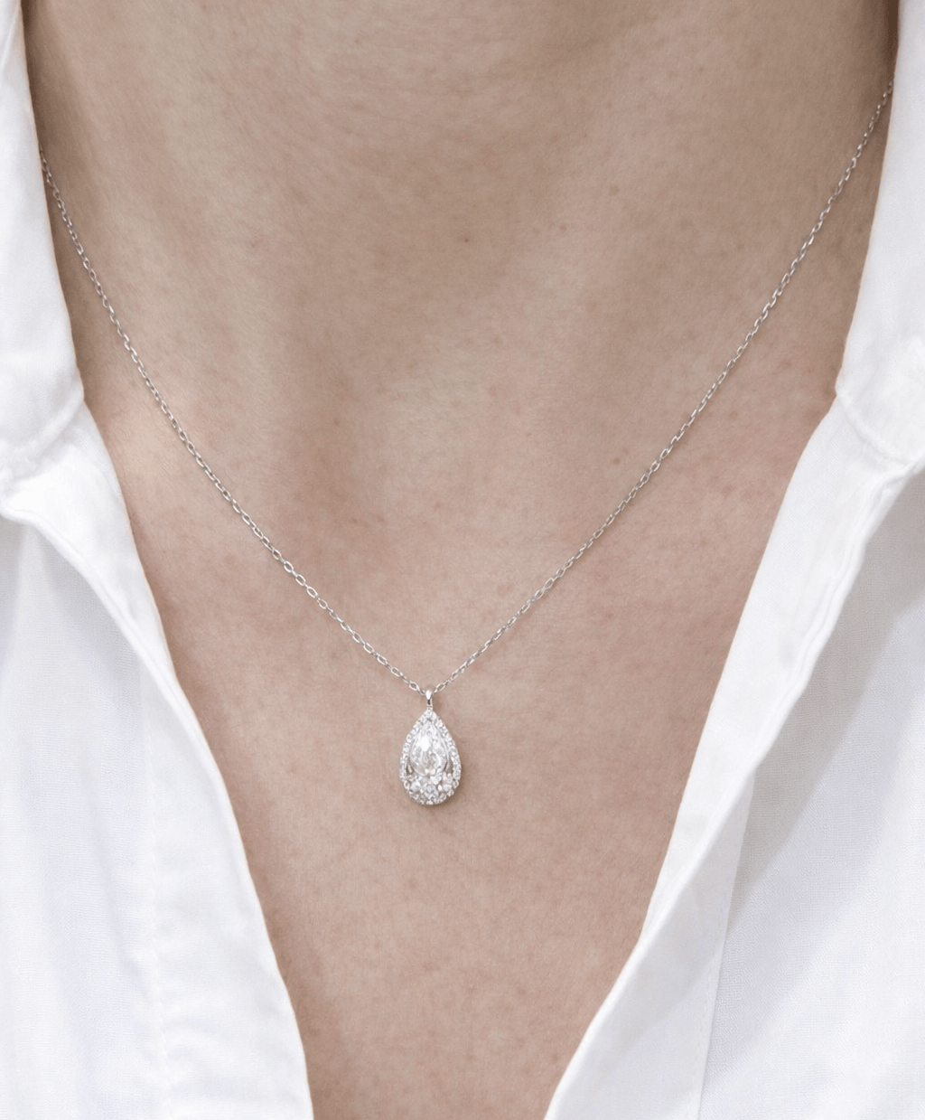 Halo Tearlight Necklace LG