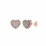 Heart Pave Studs