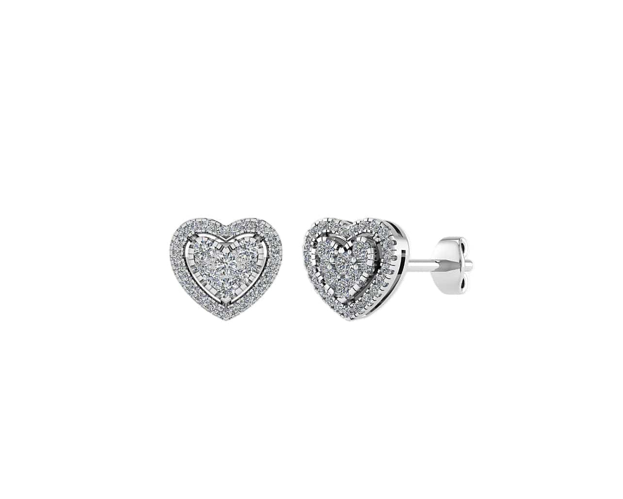Heart Pave Studs