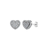 Heart Pave Studs