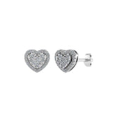 Heart Pave Studs