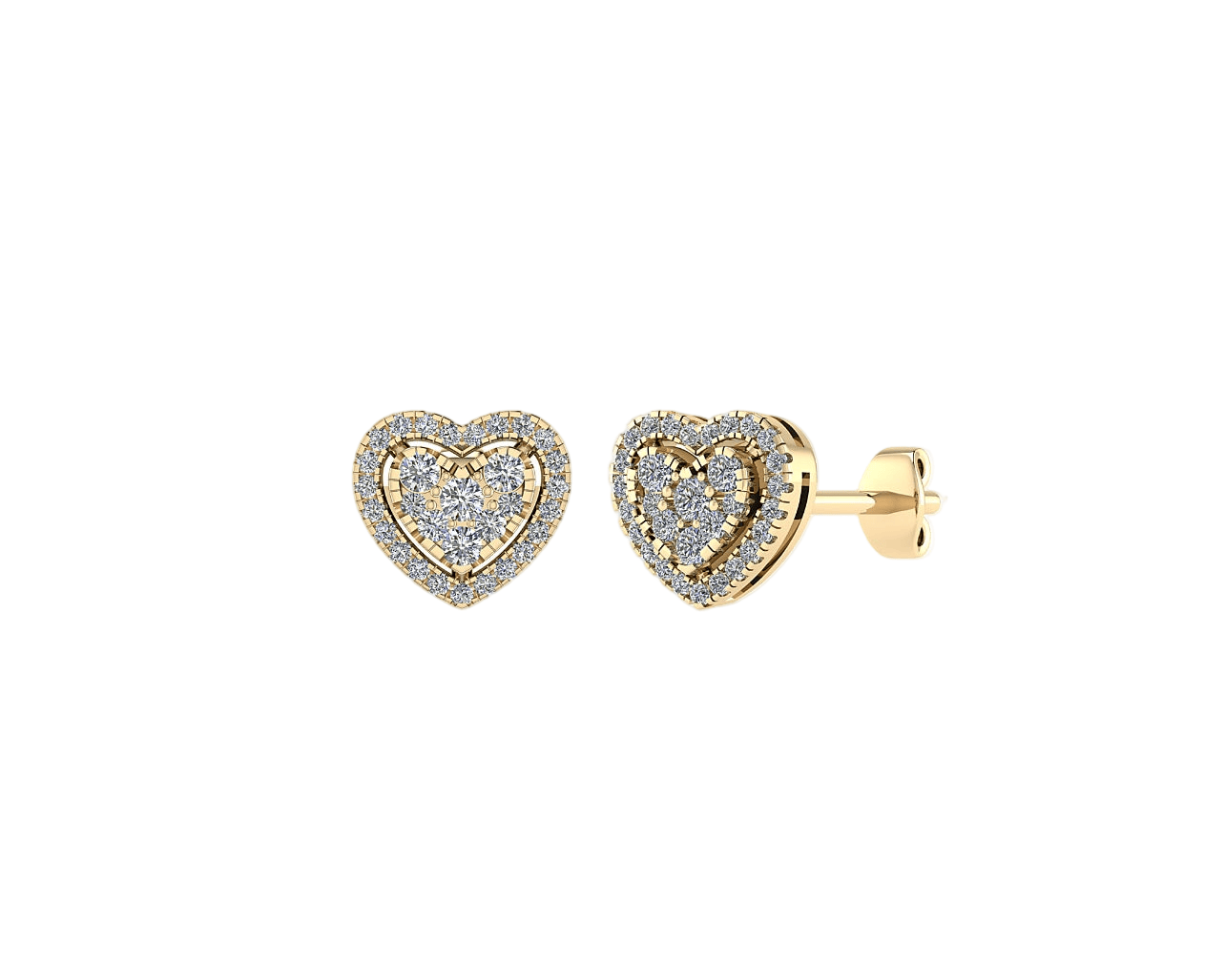 Heart Pave Studs