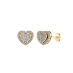 Heart Pave Studs